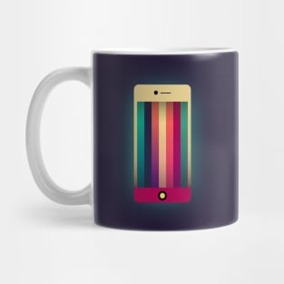 Abstract Rainbow Phone || Colorful iPhone Vector Art Mug